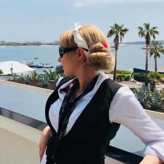 VB takes in the view at the Cannes Film Festival 2018. #cannesfilmfestival2018